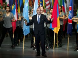 Gianni Infantino saludó a 209 representantes del congreso llamándolos 'queridos locos' del futbol. AP / R. Blackwell