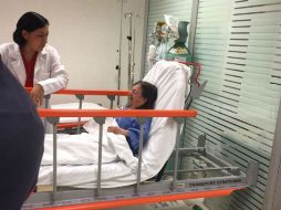 Margarito en el ISSSTE de Puebla, en donde fue internado este fin de semana. TWITTER /  @HechosPuebla