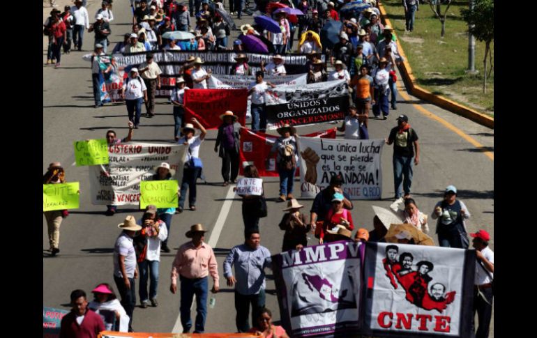 Este domingo, maestros chiapanecos se sumaron al paro nacional magisterial en protesta contra la reforma educativa. SUN / ARCHIVO