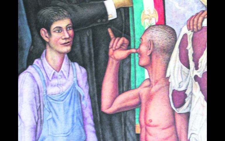 Este mural de Juan O’ Gorman ya nos habla de que la  Política,el  protagonismo, la demagogia y los falsos gurús  desgarran al pueblo. EL INFORMADOR / P. Fernández Somellera