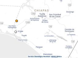 El temblor se ubicó a 36 kilómetros en Cintalapa, Chiapas. ESPECIAL /
