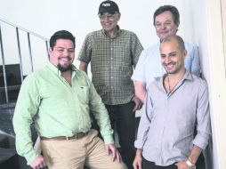 Participantes. De izquierda a derecha, Ricardo Calderón, Gustavo Orozco (de gorra), Santiago Cumplido y Andrés Haro. EL INFORMADOR /