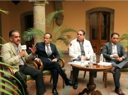 Raúl Maldonado (ISSSTE), Héctor Raúl Pérez Gómez (Hospital Civil), Antonio Cruces Mada (SSJ) y Celso Montiel Hernández (Seguro Popular) EL INFORMADOR / P. Franco