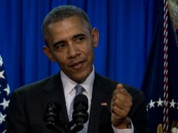 Obama habló sobre la campaña de primarias presidenciales estadounidense durante una conferencia de prensa en Japón. AFP / J. Watson