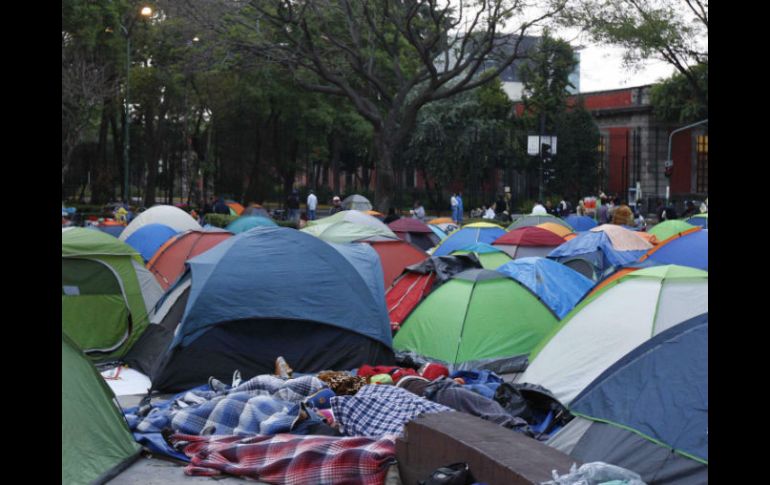 Los disidentes se encuentran en campamento en La Ciudadela, donde su campamento fue trasladado la víspera. SUN / ARCHIVO