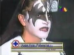 Palencia solía pintarse la cara al estilo Kiss, una de sus bandas preferidas. FACEBOOK / KISS