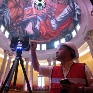 Evalúan afectaciones en murales de Orozco con diagnóstico en 3D