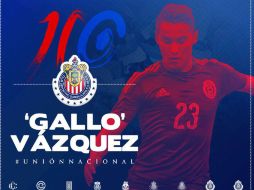 A través de su página de Internet, la directiva le da la bienvenida en su nueva etapa como jugador del plantel. TWITTER / @chivas