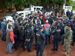 El operativo judicial tuvo lugar en la finca de la empresa Campos Morombí, donde se produjo la matanza. EFE /