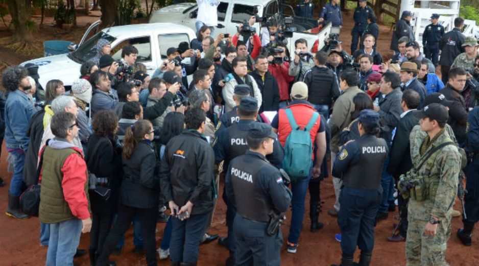 El operativo judicial tuvo lugar en la finca de la empresa Campos Morombí, donde se produjo la matanza. EFE /