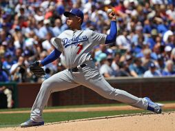 El lanzador mexicano Urías, ha tenido un mal inico en Grandes Ligas con los Dodgers. AFP / J.Daniel