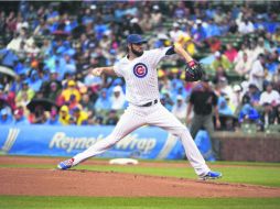 Jason Hammel. El pitcher de los Cachorros en el juego de ayer ante Arizona. AFP /