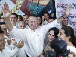Quirino Ordaz Coppel, de la alianza PRI-PVEM-Panal, se declaró ganador en Sinaloa, uno de los estados donde el PRI mostró clara ventaja SUN / J. Sánchez