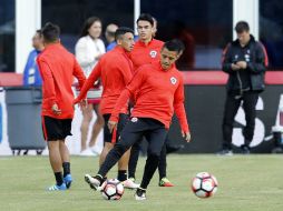 Alexis Sánchez. El delantero chileno en el Estadio Gillete de Foxborough. EFE / M. Dueñas