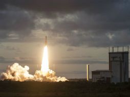 El cohete despegó el sábado del Centro espacial de la Guyana francesa, en Kurú. EFE / ESA
