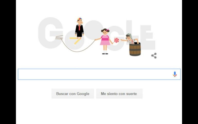 En el 'doodle' interactivo se aprecia a La Popis, Kiko y el Chavo jugando. ESPECIAL / google.com