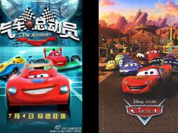 El cartel promocional de The Autobots, denunció Disney, se parece mucho a uno de los utilizados para Cars 2. ESPECIAL /