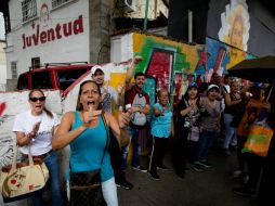 Los protestantes llamaron al pueblo de Venezuela a ponerse de pie en las calles y defender el derecho a la paz. AP / F. Llano