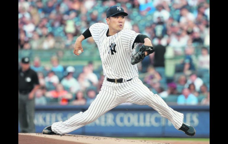Masahiro Tanaka. El abridor de los Yankees tuvo una buena labor al permitir siete imparables y tres carreras en seis innings. AP / F. Franklin