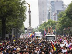 El contingente de la marcha partió al mediodía de las inmediaciones del Ángel de la Independencia. SUN / J. Nava