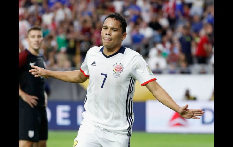 Carlos Bacca fue el anotador del solitario gol que le dio el premio de consolación a Colombia. AFP / C. Petersen