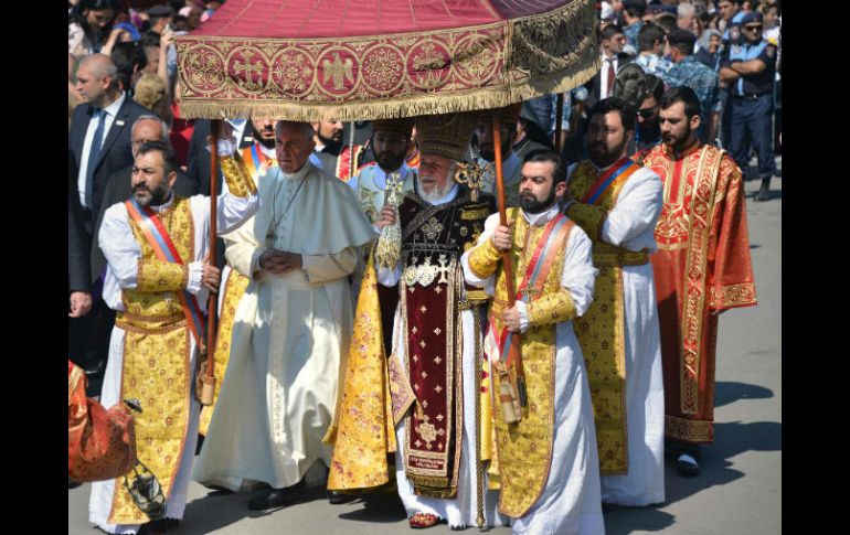 Francisco participará en la Divina Liturgia, en la que tiene previsto pronunciar un saludo. AFP / A. Nemenov
