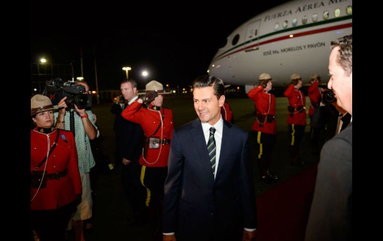 El Presidente de la República fue recibido por el embajador de México en Canadá, Agustín García López Loaeza. NTX / ESPECIAL