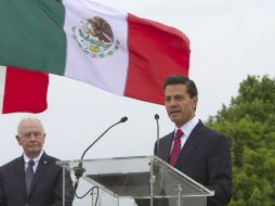 El Mandatario aseguró que México es un país que está en una etapa de transformación importante. AP / C. Allad