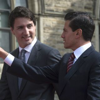 Trudeau recibe a Peña Nieto en parlamento canadiense