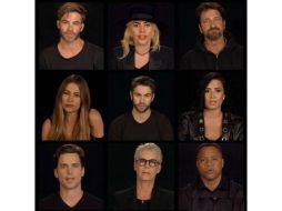 Vestidos de luto cada una de las 49 celebridades hizo un relato breve de cada uno de los muertos en Orlando. ESPECIAL / Youtube