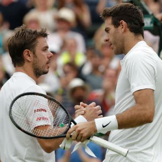 Stan Wawrinka cae ante Juan Martín del Potro en Wimbledon