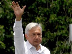 Imagen de Andrés Manuel López Obrador del pasado domingo en una manifestación en apoyo a los maestros en la Ciudad de México. SUN / F.Ramírez