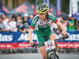Daniela Campuzano. La ciclista mexicana se ubicó en el lugar 13 del Mundial de ciclismo de montaña. ESPECIAL / D. Campuzano