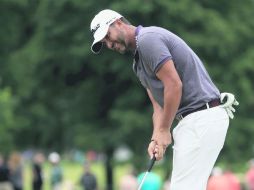 Scott Piercy. El golfista estadounidense en el “green” del hoyo 13 del Bridgestone Invitational. EFE /