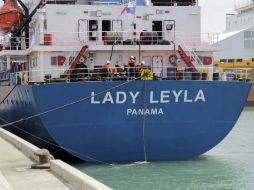 El navío 'Lady Leyla' zarpó el viernes en la noche de Mersin y llegó a Ashdod después de un trayecto de 35 horas. EFE / D. Bar On
