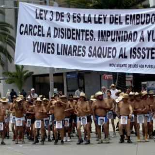 Los 400 pueblos se manifiestan en Paseo de la Reforma