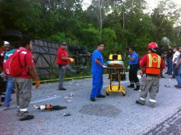 Aún resta por identificar a dos mujeres del accidente sobre la carretera Felipe Carrillo Puerto-Tulum. EFE / STR
