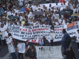 Esta jornada de movilizaciones fue parte de las medidas de presión hacia el gobierno para reiterar su rechazo a la reforma educativa. SUN / ARCHIVO