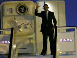 Obama fue recibido por el embajador estadounidense en España, James Costos. NTX / J. Rojas