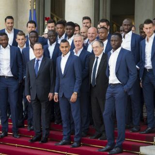 La Selección francesa visita el Palacio del Elíseo