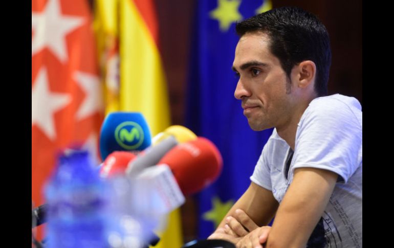 Contador se retiró en la novena etapa del Tour francés por molestias. Este martes, detalla los resultados de sus pruebas. AFP / P. Marcou