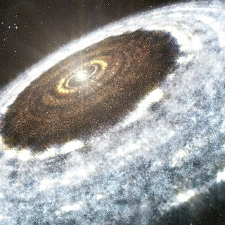 Estallido estelar muestra por primera vez una línea de nieve