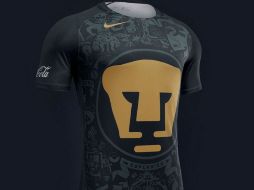Nike destaca que el uniforme de visitante (azul), 'inspirado' en Ptolomeo, representa la evolución de la máxima casa de estudios. TWITTER / @PumasMX