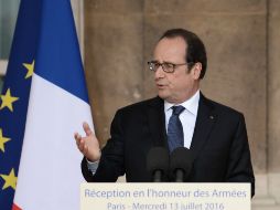Hollande dijo que los ataques de noviembre en París 'fueron decididos' en Raqqa, Siria, y en Mosul. EFE / S. de Sakutin
