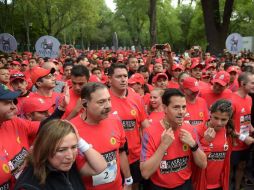 Xóchitl Gálvez y funcionados del gabinete acompañan al Presidente en la carrera. FACEBOOK / Presidencia de la República