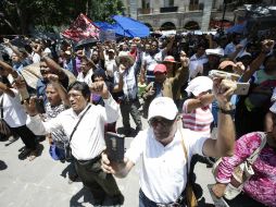 Señalan que la representación magisterial chiapaneca es la más numerosa en el 'plantón' en el centro del país. SUN / ARCHIVO