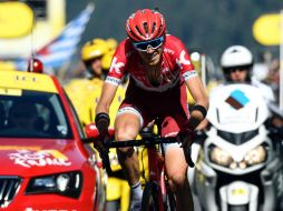 Especialista en contrarreloj, el ruso termina 54 segundos antes de su rival Nairo Quintana. AFP / L. Bonaventure