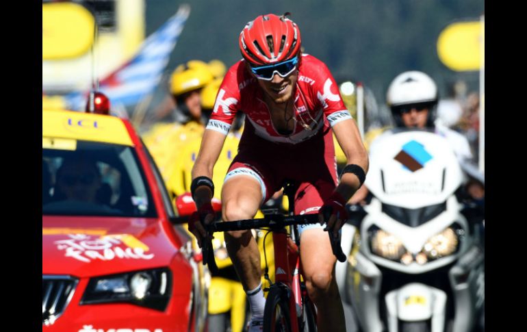 Especialista en contrarreloj, el ruso termina 54 segundos antes de su rival Nairo Quintana. AFP / L. Bonaventure