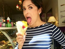La famosa se dio un 'placer' en cuanto a comida se refiere. INSTAGRAM / salmahayek