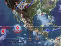 Las lluvias son provocadas por la tormenta tropical 'Frank', un canal de baja presión y las ondas tropicales números 16 y 17. ESPECIAL / smn.conagua.gob.mx